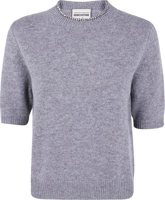Semicouture Maglione con decorazione - Grigio