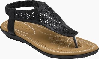 Lotus Womens Vena Womens Sandals - Black - Size: 4