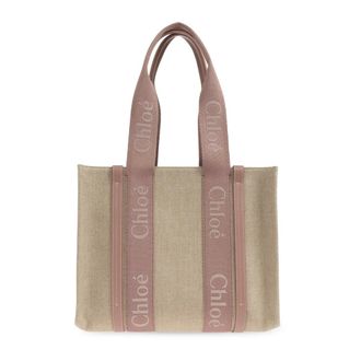 Chlo&eacute; Woody Medium Tote - female - Chlo&eacute; - Shopping Bags - Pink - ONE SIZE - Bags