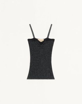 Valentino Lurex Knit Top Wo