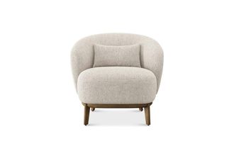 Castlery Avery Armchair Customized, (Performance Classic Twill) Light Grey, Spill-Resistant, Compact for Castlery
