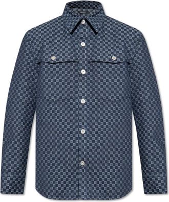 Balmain Spijkerjas met monogram - Heren - Spijkerjassen - Blauw - M - Jassen