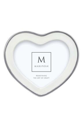 Mariposa Signature Heart Picture Frame in White at Nordstrom, Size 4X6