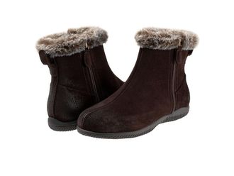 Softwalk Helena Womens Boots Dark Brown Suede : 8.5 W (D), Leather