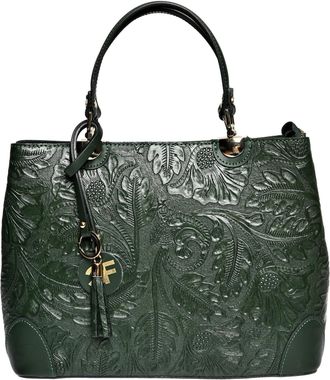 Carla Ferreri Groene Leren Tas