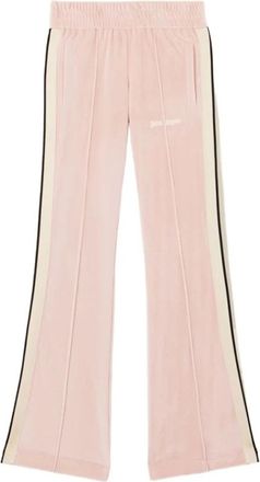 Palm Angels Chenille Flared Track Pants - Dames - Sweatpants - Roze - L - Broeken