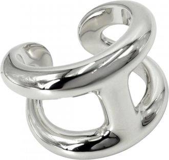 Herm&egrave;s Silver Silver 925 Band Ring (Pre-Owned)
