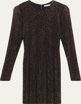 Alice & Olivia Delora Embellished Mini Dress