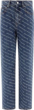 Alexander Wang EZ Mid-Rise Straight-Leg Jeans - Dames - Regular Fit Jeans - Blauw - W27 - Katoen - Jeans