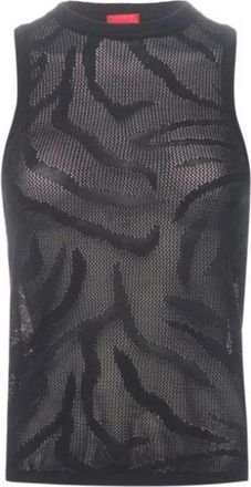 HUGO BOSS Tops > Mouwloze tops - Dames - Tops zonder mouwen - Zwart - L - Tops