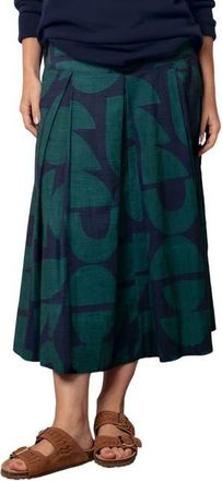 Celtic & Co. Box Pleated Midi Skirt in Geo Shapes at Nordstrom, Size 10
