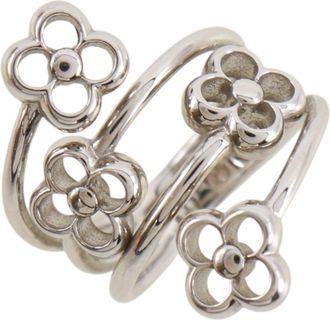 Louis Vuitton Silver Metal Band Ring (Pre-Owned)