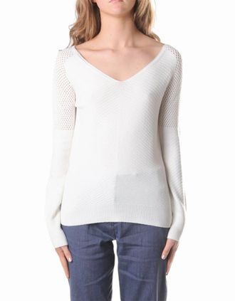 Diesel Womens DIESEL M DADEY Womens Jumpers Long Sleeve Pullover V Neck Sweater Casual Top NEW - Cream - Size: 10/8