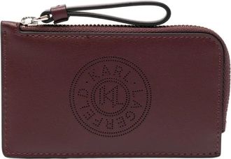 Karl Lagerfeld K/Circle wallet - women - Polyester/Calf Leather - One Size - Red
