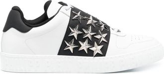 Philipp Plein leather star studded sneakers - unisex - Leather - 46 - White