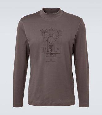 Brunello Cucinelli Printed cotton jersey T-shirt