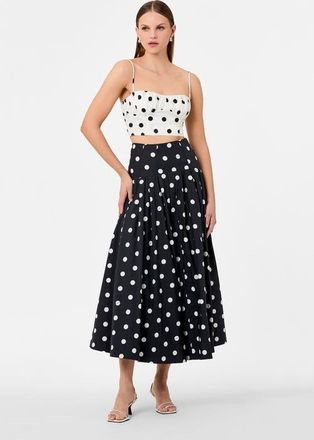 Nicholas Yasmin Skirt in Black White Polka Dot at Nordstrom, Size 10