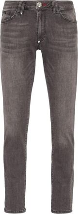 Philipp Plein Denim Broeken Slim Fit Basic - Heren - Slim Fit Jeans - Grijs - W31 - Denim - Jeans