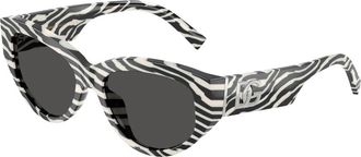 Dolce & Gabbana Cat-eye Zonnebril - Dames - Zonnebrillen - Veelkleurig - 55 MM - Nylon - Accessoires