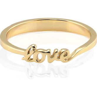 Kris Nations Love Ring in Gold at Nordstrom, Size 8