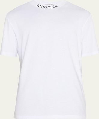 Moncler Mens Logo-Neck T-Shirt