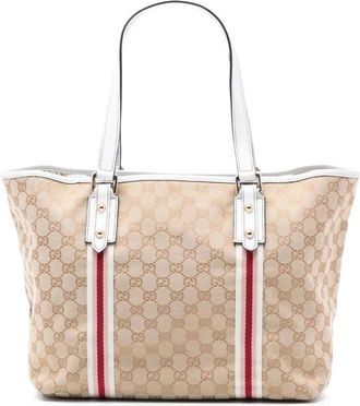 Gucci Pre-owned Tote Bags, female, Brown, Size: ONE SIZE Pre-owned Printed Tote Bag