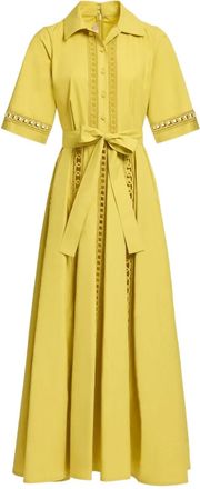 Elie Saab Chemisier lungo con decorazione - Giallo