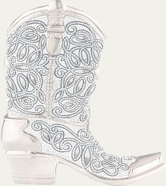 Judith Leiber Crystal Cowboy Boot Clutch Bag