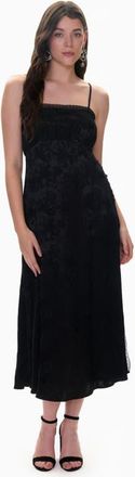 Rebecca Taylor Neveah Jacquard Cami Dress in Noir at Nordstrom, Size 12