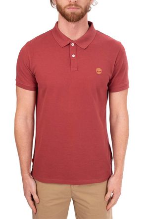 Timberland Mens Polo Shirt, Marsala Red, M