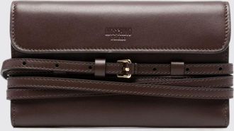Moschino Mini borsa a tracolla Tie Me in pelle con catena