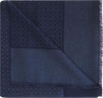 Ferragamo Gancini Scarf - Heren - Sjaals - Blauw - ONE Size - Wol - Accessoires