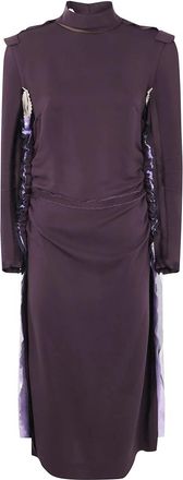Maison Margiela Elegante Midi Jurk voor Vrouwen - Dames - Casual kleedjes - Paars - L - Kleedjes