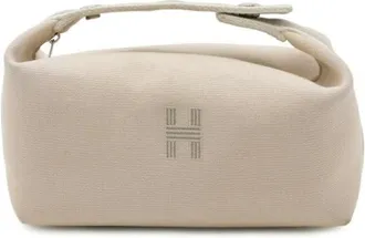 Herm&egrave;s Pre-owned Canvas PM Cosmetic Pouch - - Pre-owned - Donna - Beige - ONE SIZE