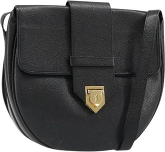 Saint Laurent Pre-owned Vintage Schoudertas - Dames - Vintage Schoudertas - Zwart - ONE Size - Leer - Vintage