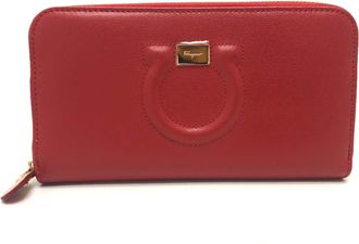 Ferragamo Leather Long Wallet (Bi-Fold) (Pre-Owned)