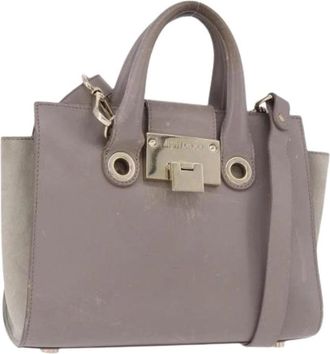 Jimmy Choo London Pre-owned Hand Bag - Dames - Vintage Handtas - Grijs - ONE Size - Leer - Vintage