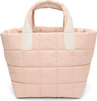 VeeCollective Small Porter Quilted Recycled Nylon Tote in Cameo Rose Pnk at Nordstrom