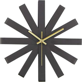OEM Reloj De Pared Silencioso De Metal Negro Con Dise&ntilde;o De Cinta, 31 Cm De Di&aacute;metro