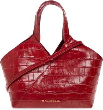 By Malene Birger Lullie Leren Tas - Dames - Tassen - Rood - Maat: ONE Size Zijde