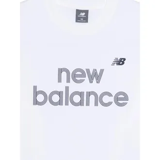 New Balance Logo-Print Cotton T-Shirt - White