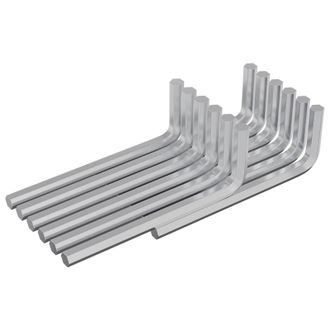 vidaXL Llave Hexagonal 1800 Pcs Plateado 32 X 86 Mm Acero Vidaxl
