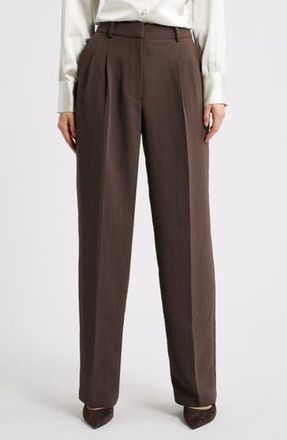 Open Edit The Curator Trousers in Brown Seal at Nordstrom Rack, Size 00