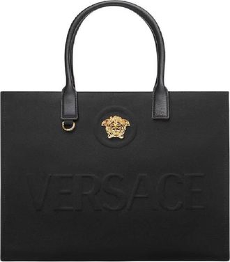 Versace La Medusa Large Canvas Tote