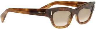 Alexander McQueen Womens Brown Acetate Sunglasses