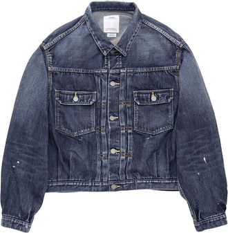 Visvim Giacca denim con effetto vissuto - Blu