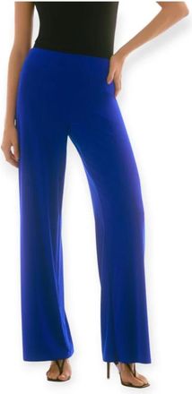 Joseph Ribkoff Polyester Broek - Dames - Wijde Broeken - Blauw - S - Polyester - Broeken