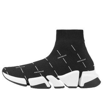 Balenciaga (WMNS) Balenciaga Speed 2.0 Sneakers Black/White 645420W2DBT1090