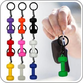 Generic Gym Pendant for Backpack, Dumbbell Disc Kettlebell Water Bottles Pendant Keychain for Gym Lover, Novelty Fitness Equipment keyring Gifts for Men Women