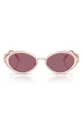 Michael Kors Key West 53mm Oval Sunglasses in Bouquet Pink /Plum Blue at Nordstrom